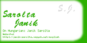 sarolta janik business card